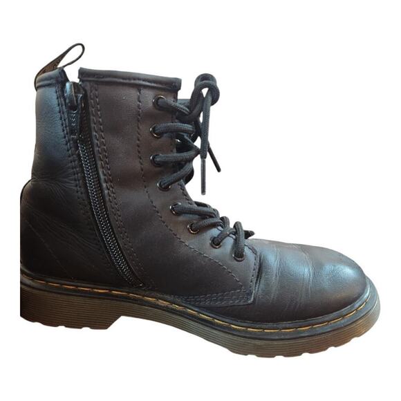 Dr martens 1460J black combat boots kids size 3 airwair lace up/ zip up boots - Picture 15 of 16